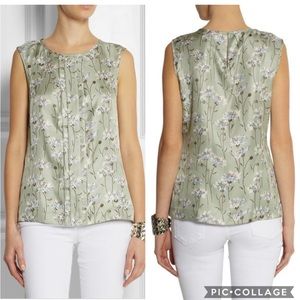 EUC Tory Burch Frida floral print silk twill top